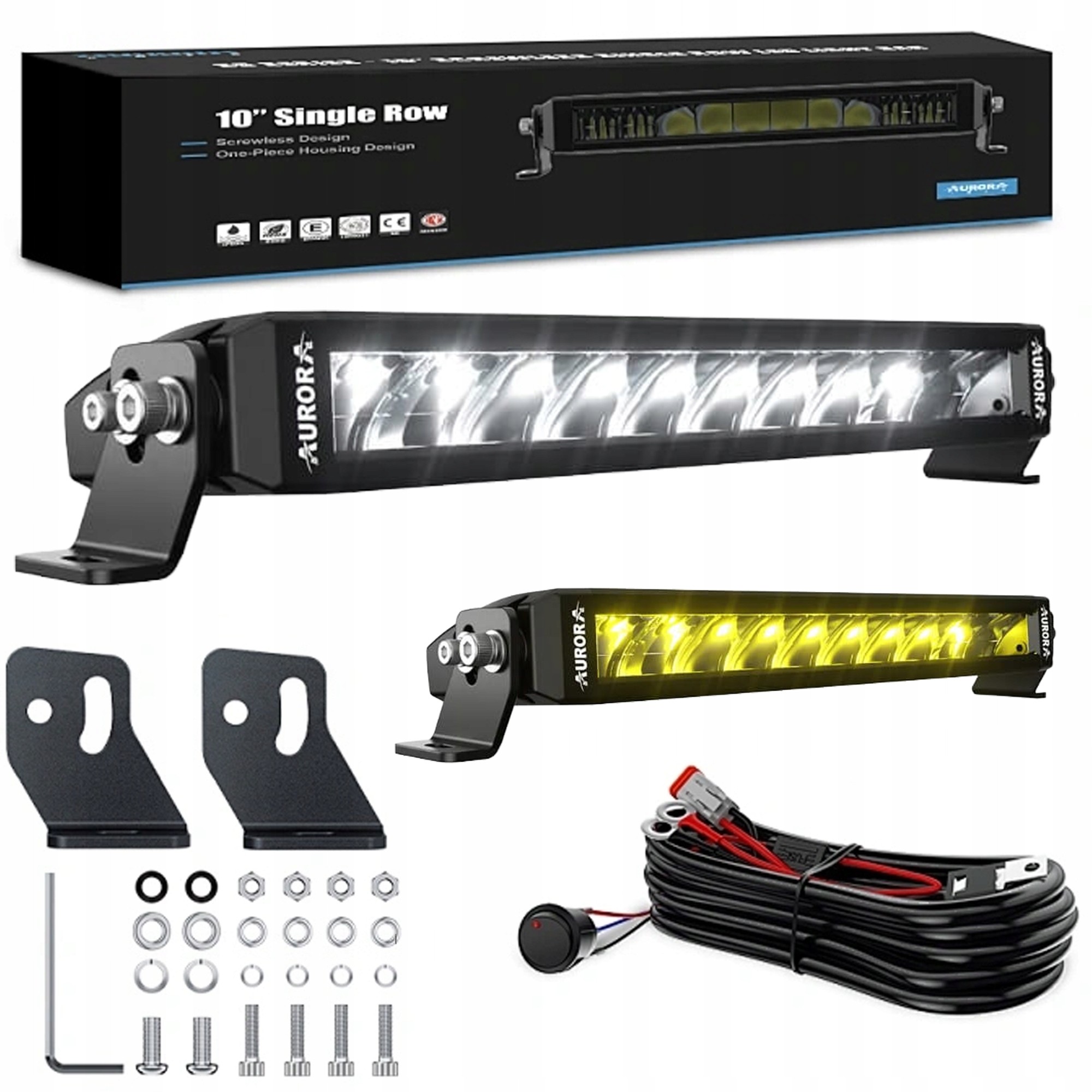 Lampa Ledbar Aurora 10" 150W 2 tryby, Combo Białe + Żółte