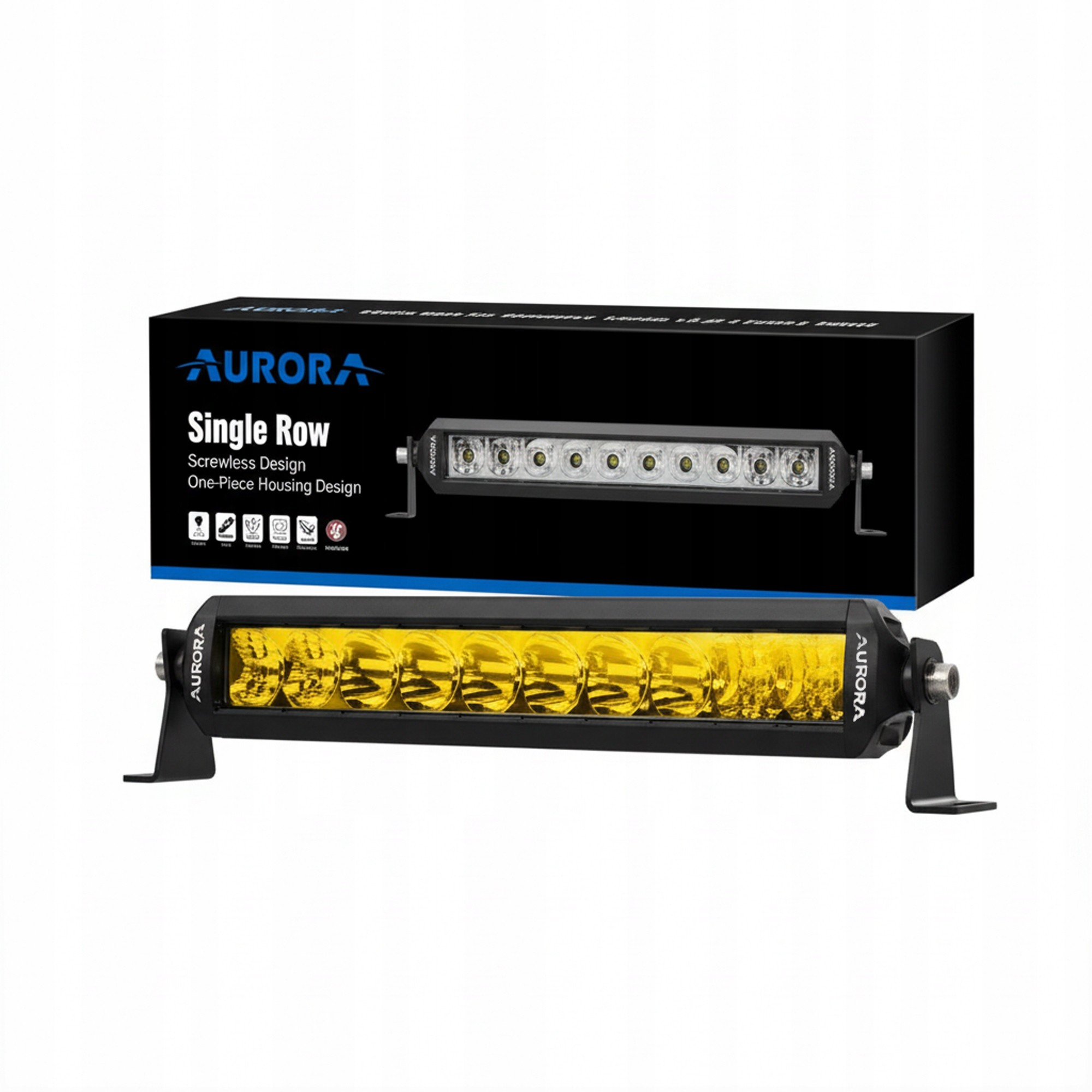 Ledbar Osram 10" 50W lampa robocza combo Pomarańczowa