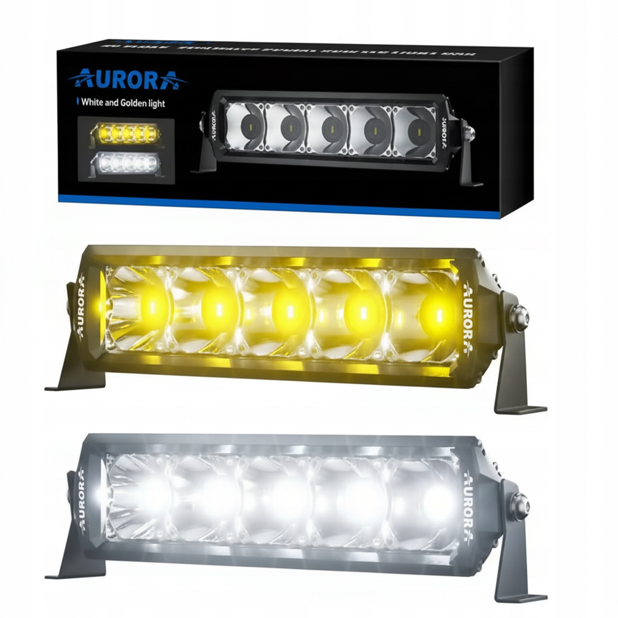 Lampa Ledbar Aurora 10" 25cm 75W 3 tryby, Spot Punktowe DRL